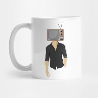 Man With TV Face Mug